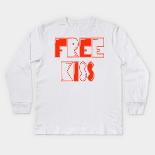 Free kiss valentines Special Kids Long Sleeve T-Shirt